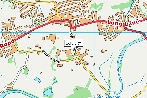 LA10 5RY map - OS VectorMap District (Ordnance Survey)
