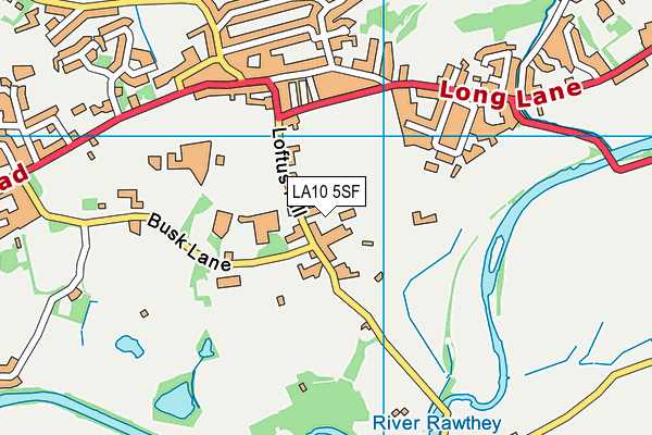 LA10 5SF map - OS VectorMap District (Ordnance Survey)