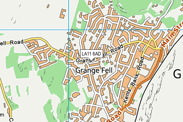 LA11 6AD map - OS VectorMap District (Ordnance Survey)