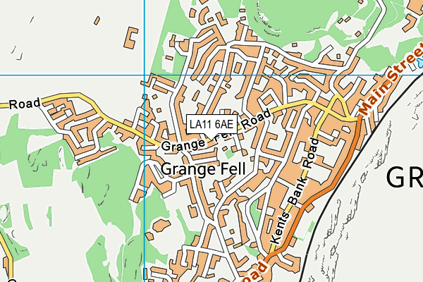 LA11 6AE map - OS VectorMap District (Ordnance Survey)