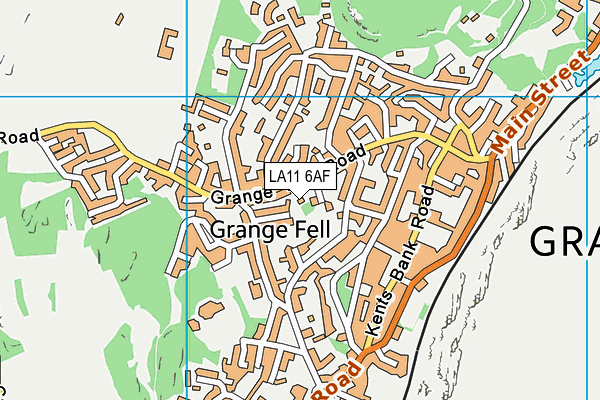 LA11 6AF map - OS VectorMap District (Ordnance Survey)
