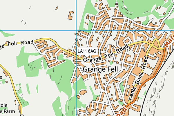 LA11 6AG map - OS VectorMap District (Ordnance Survey)