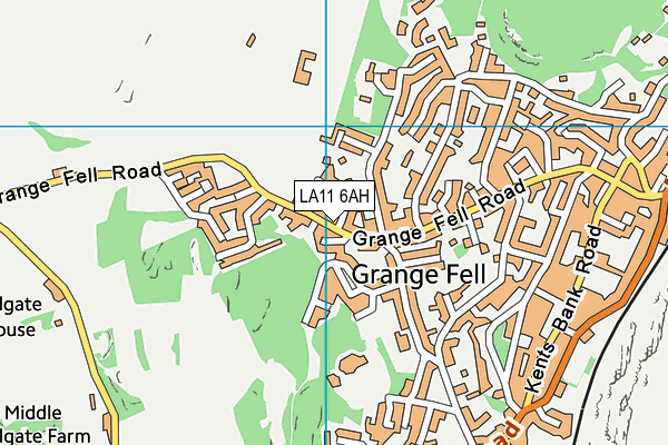 LA11 6AH map - OS VectorMap District (Ordnance Survey)