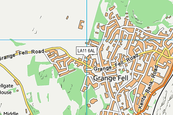 LA11 6AL map - OS VectorMap District (Ordnance Survey)