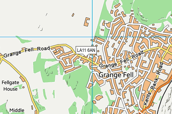 LA11 6AN map - OS VectorMap District (Ordnance Survey)