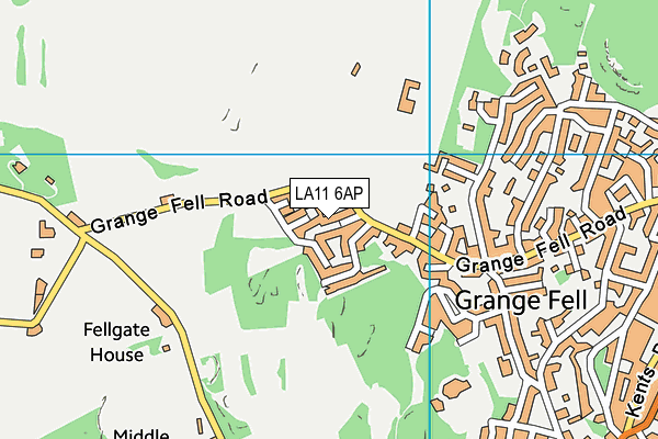 LA11 6AP map - OS VectorMap District (Ordnance Survey)