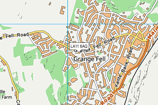 LA11 6AQ map - OS VectorMap District (Ordnance Survey)