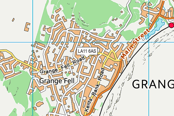LA11 6AS map - OS VectorMap District (Ordnance Survey)
