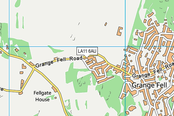 LA11 6AU map - OS VectorMap District (Ordnance Survey)