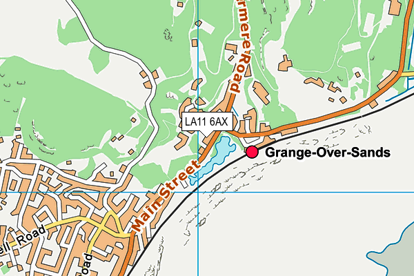 LA11 6AX map - OS VectorMap District (Ordnance Survey)