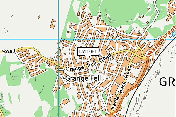 LA11 6BT map - OS VectorMap District (Ordnance Survey)