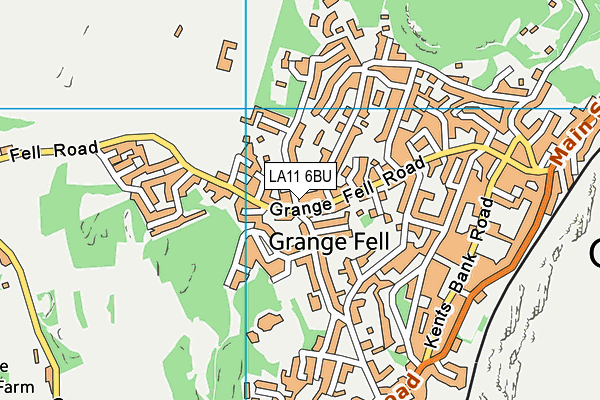 LA11 6BU map - OS VectorMap District (Ordnance Survey)