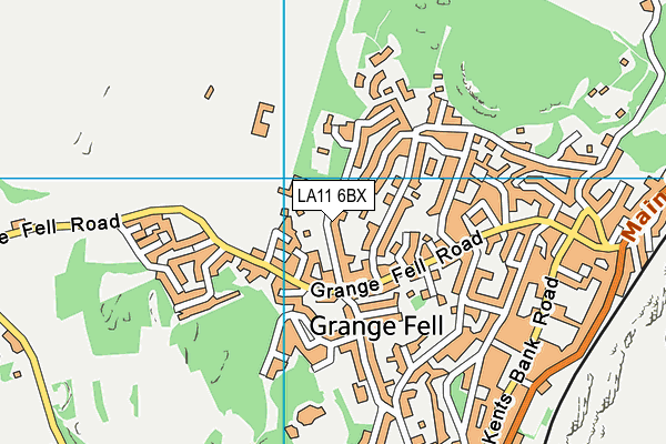 LA11 6BX map - OS VectorMap District (Ordnance Survey)