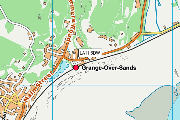 LA11 6DW map - OS VectorMap District (Ordnance Survey)