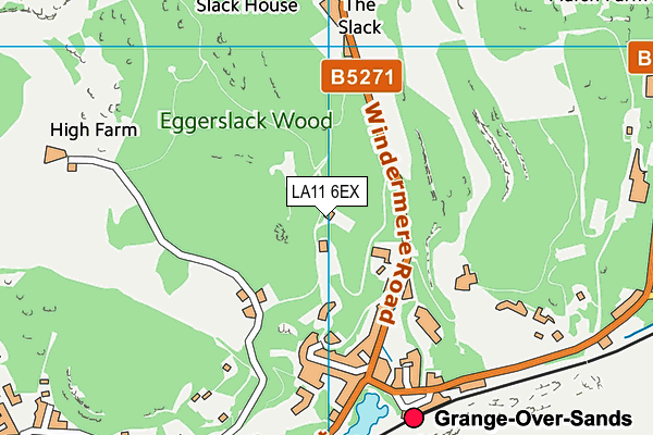 LA11 6EX map - OS VectorMap District (Ordnance Survey)