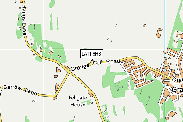 Grange Fell Golf Club map (LA11 6HB) - OS VectorMap District (Ordnance Survey)