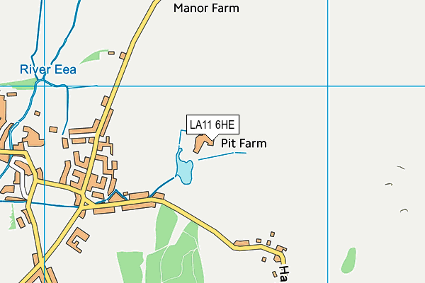 LA11 6HE map - OS VectorMap District (Ordnance Survey)