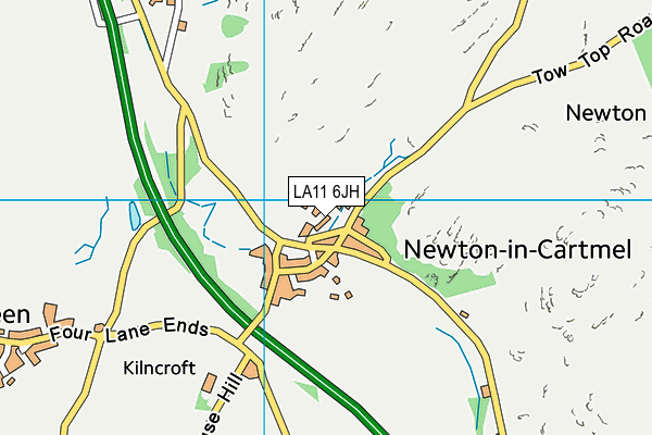 LA11 6JH map - OS VectorMap District (Ordnance Survey)