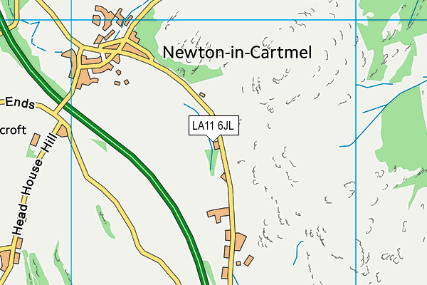 LA11 6JL map - OS VectorMap District (Ordnance Survey)