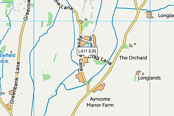LA11 6JN map - OS VectorMap District (Ordnance Survey)