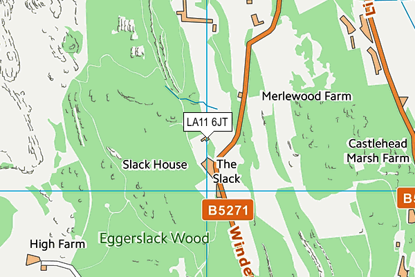 LA11 6JT map - OS VectorMap District (Ordnance Survey)