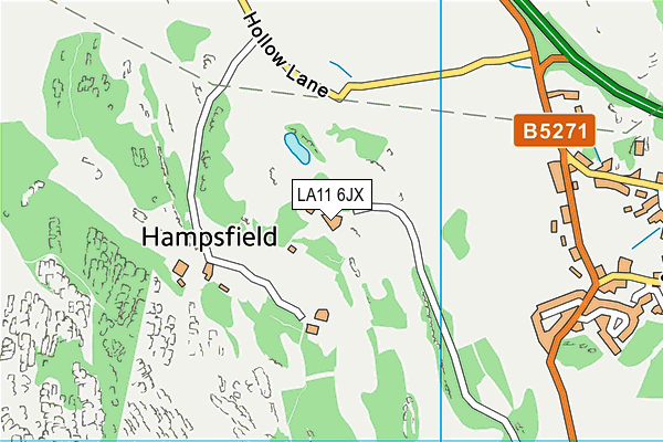 LA11 6JX map - OS VectorMap District (Ordnance Survey)