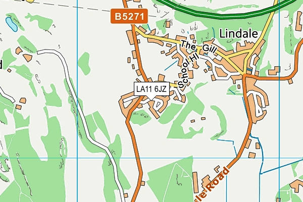 LA11 6JZ map - OS VectorMap District (Ordnance Survey)