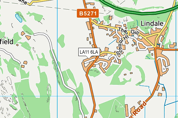 LA11 6LA map - OS VectorMap District (Ordnance Survey)