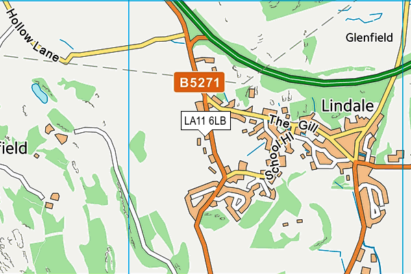 LA11 6LB map - OS VectorMap District (Ordnance Survey)