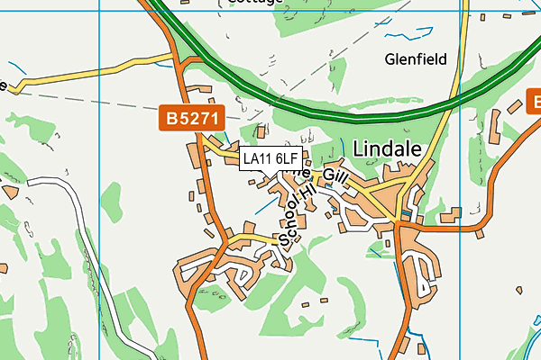 LA11 6LF map - OS VectorMap District (Ordnance Survey)