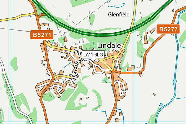 LA11 6LG map - OS VectorMap District (Ordnance Survey)