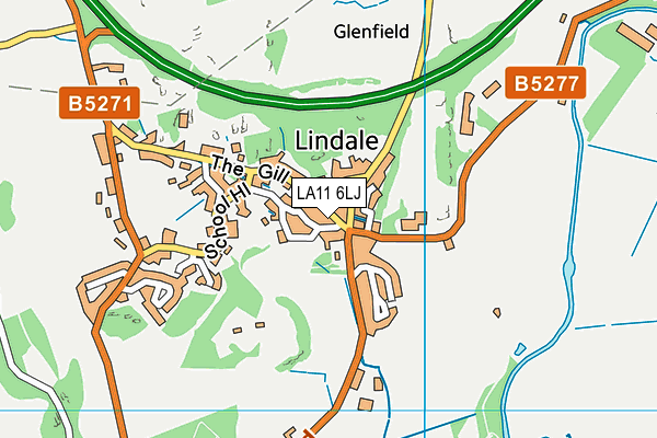 LA11 6LJ map - OS VectorMap District (Ordnance Survey)