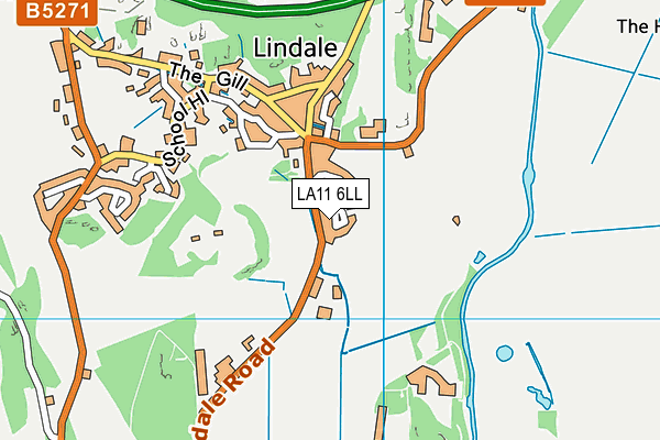 LA11 6LL map - OS VectorMap District (Ordnance Survey)