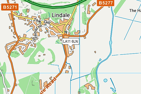 LA11 6LN map - OS VectorMap District (Ordnance Survey)