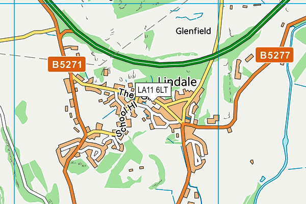 LA11 6LT map - OS VectorMap District (Ordnance Survey)