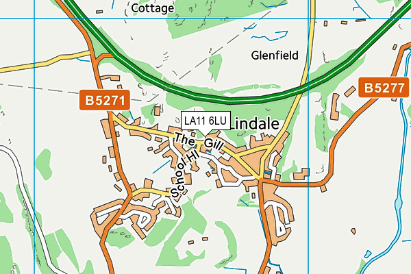 LA11 6LU map - OS VectorMap District (Ordnance Survey)