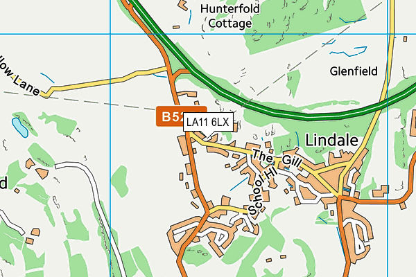 LA11 6LX map - OS VectorMap District (Ordnance Survey)
