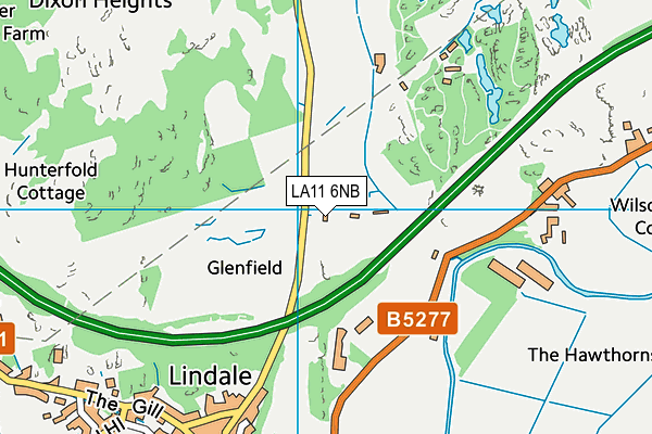 LA11 6NB map - OS VectorMap District (Ordnance Survey)