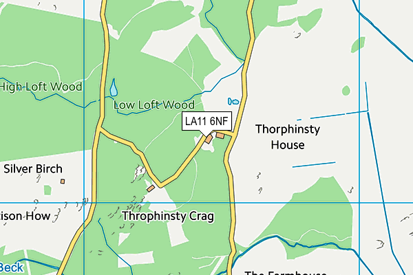 LA11 6NF map - OS VectorMap District (Ordnance Survey)