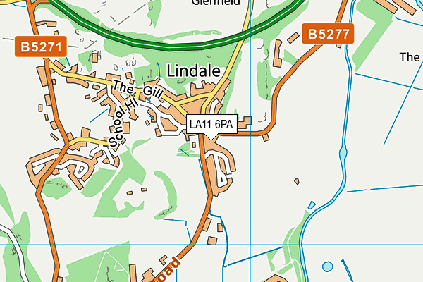 LA11 6PA map - OS VectorMap District (Ordnance Survey)