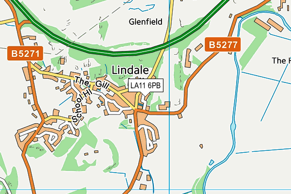 LA11 6PB map - OS VectorMap District (Ordnance Survey)