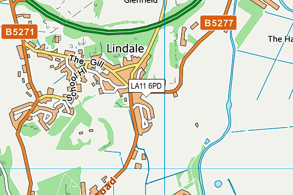 LA11 6PD map - OS VectorMap District (Ordnance Survey)