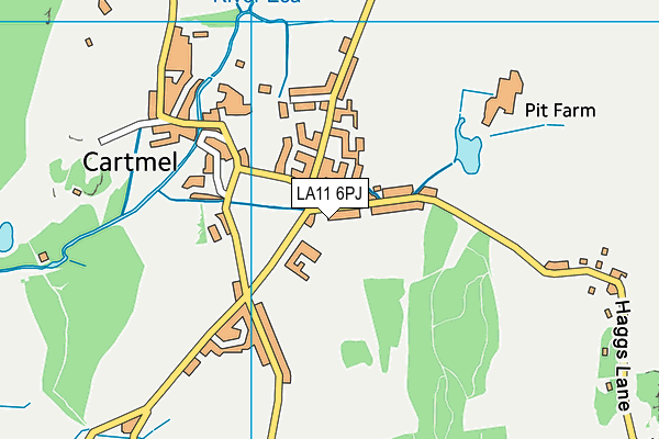 LA11 6PJ map - OS VectorMap District (Ordnance Survey)
