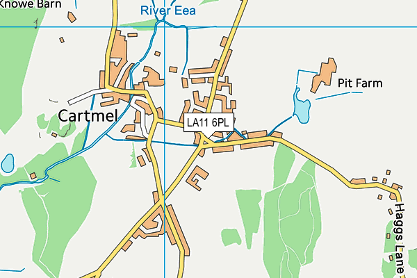 LA11 6PL map - OS VectorMap District (Ordnance Survey)
