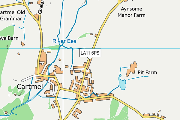 LA11 6PS map - OS VectorMap District (Ordnance Survey)