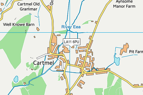 LA11 6PU map - OS VectorMap District (Ordnance Survey)