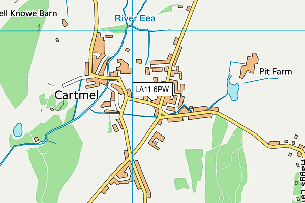 LA11 6PW map - OS VectorMap District (Ordnance Survey)