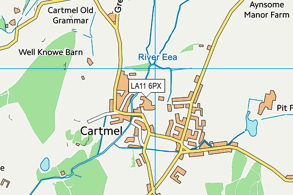 LA11 6PX map - OS VectorMap District (Ordnance Survey)