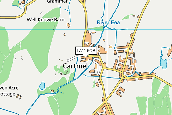 LA11 6QB map - OS VectorMap District (Ordnance Survey)
