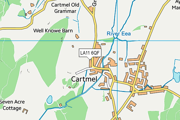 LA11 6QF map - OS VectorMap District (Ordnance Survey)